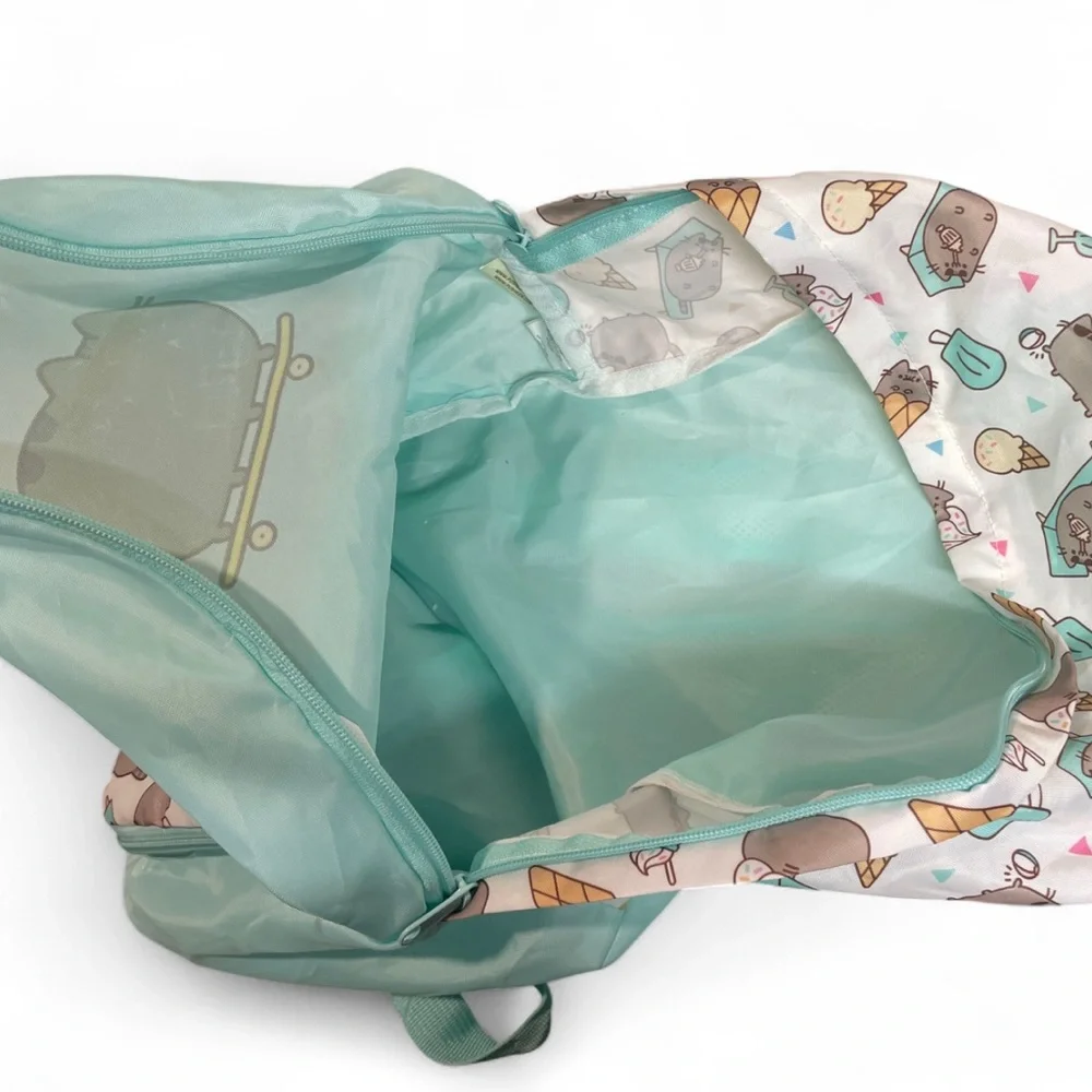 Pusheen Summer 2017 Box Fold Up Backpack Ice Cream Skateboard Mint‎ Green